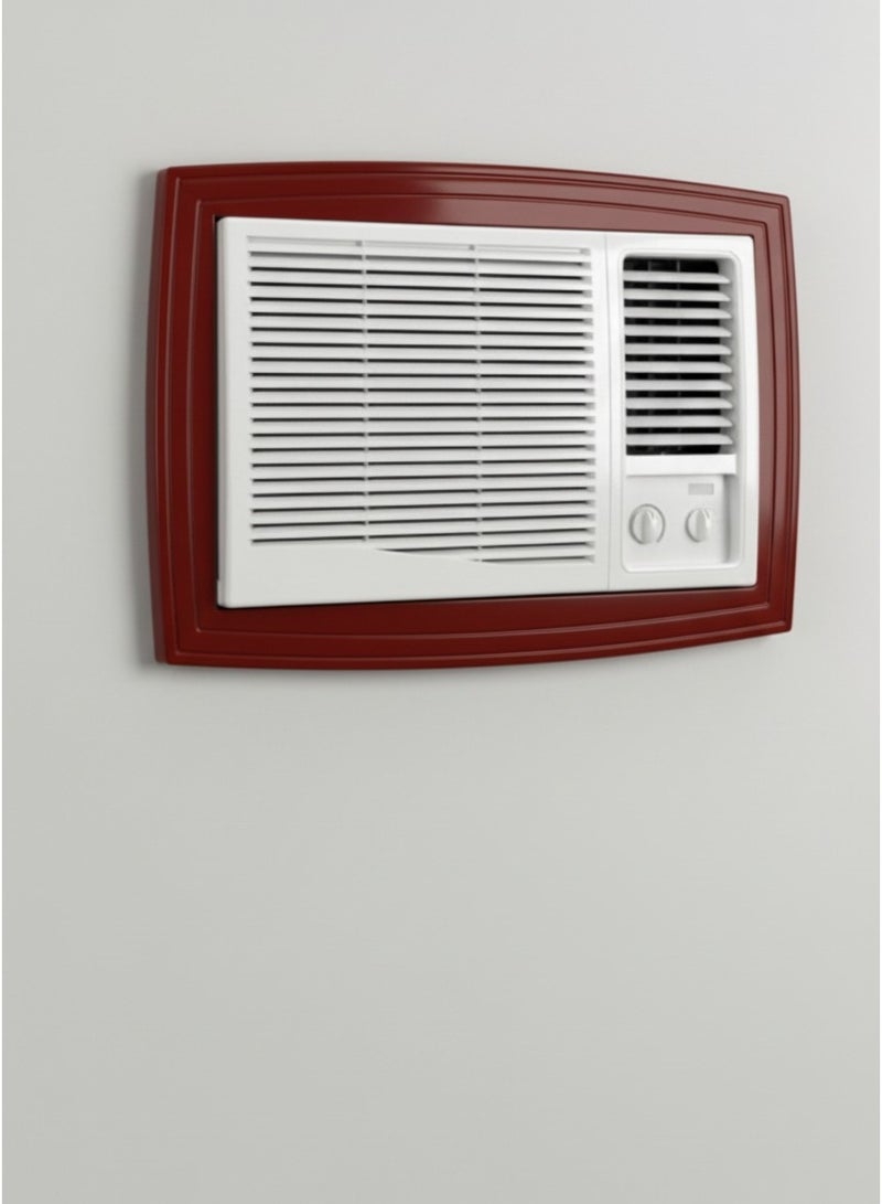 بهنس برواز مكيف شباك ذكي بلاستيك بني جاهز عالي الجودة براويز مكيفات شباك لاحاجة الى مسامير التثبيت اطار و ديكور المكيف الشباك مانعة للغبار والحشرات يحافظ على هواء التكييف كاملا بالغرفة سهولة الفك التركيب التنظيف - Image 1