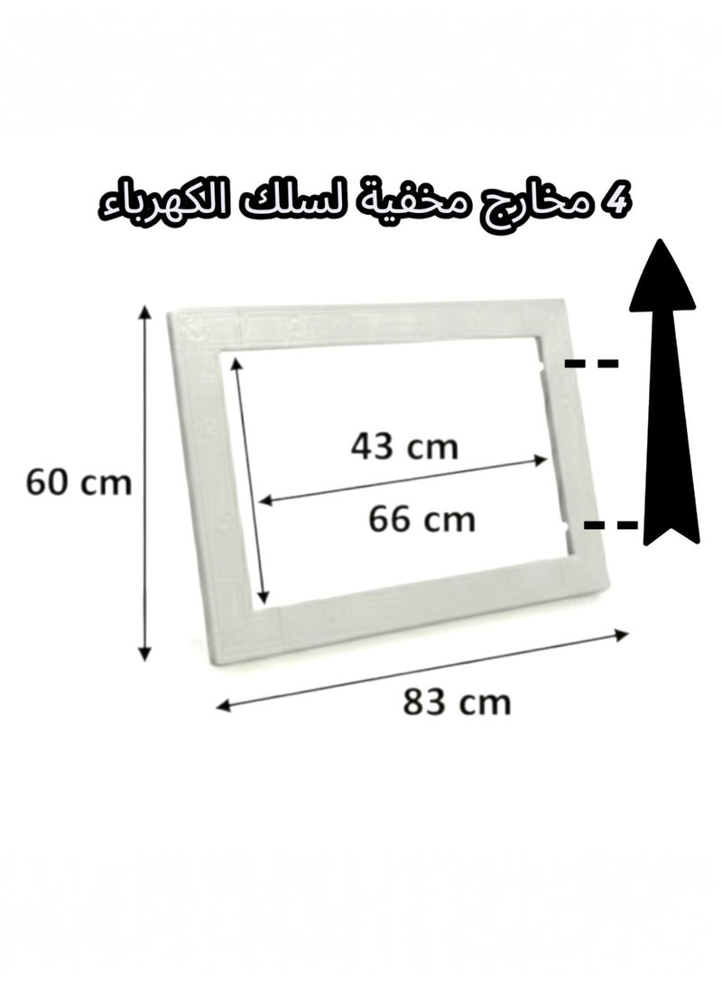 بهنس برواز مكيف شباك ذكي بلاستيك بني جاهز عالي الجودة براويز مكيفات شباك لاحاجة الى مسامير التثبيت اطار و ديكور المكيف الشباك مانعة للغبار والحشرات يحافظ على هواء التكييف كاملا بالغرفة سهولة الفك التركيب التنظيف - Image 3