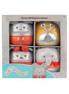 SQDI00233 SQK-Little Plush (5" D100 4-pc Box Set) (Winnie, Tinker Bell, (EMEA), Pooh, Tinkerbell, Simba & Dumbo | Polyester | Stuffed Toy