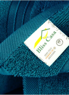 بليس كاسا مناشف يد من القطن الممشط بنسبة 100% من Bliss Casa مكونة من 4 قطع - مجموعة مناشف يد سريعة الجفاف 550 جرام في المتر المربع عالية الامتصاص - مناشف سميكة وناعمة بجودة الفنادق لليدين والمنتجعات الصحية مقاس 16x28 بوصة  - Image 3