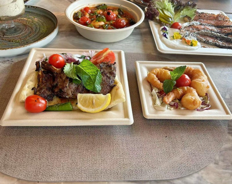 GreenWorks 6 inch and 8 inch Heavy-duty Compostable Plates (each 50 Count), 100 Count Bagasse and Bamboo Fiber Disposable Paper Plates - Image 2