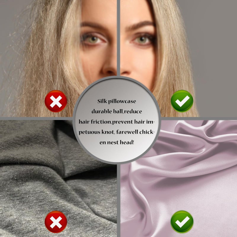 Suatien Mulberry Silk Pillowcase for Hair and Skin Standard Size 20"X 26" Pillow Case with Hidden Zipper Soft Breathable Smooth Cooling Silk Pillow Covers for Sleeping (Lavender,Standard,1Pcs) - Image 5