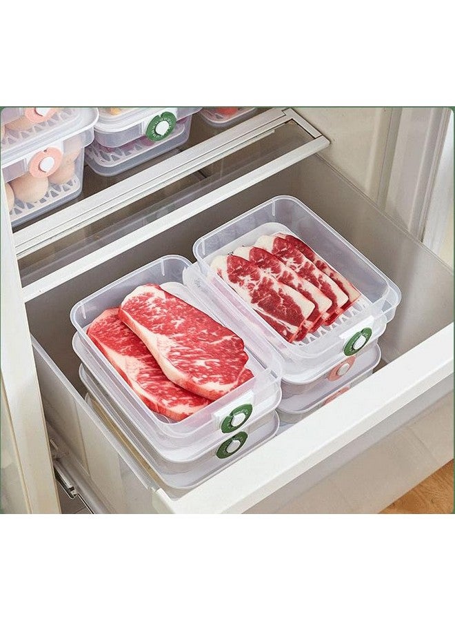 ZURATO Food Storage Container Airtight Storage Box refrigerator Storage Boxes Keep Fruits, Vegetables, Meat, Fish Timekeeping Stackable Storage Box ((3pc set, small +medium + large)) - Image 5