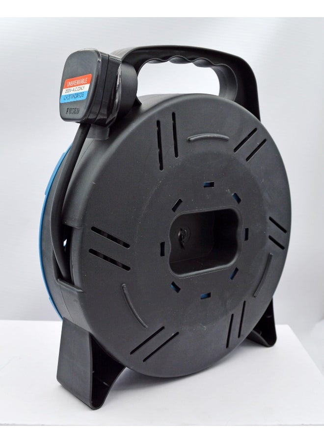 KADRIS - Heavy Duty 3 way Socket Extension Reel with switch Cassette Cable Lead with 10 Mtr cable length , ESMA approved - Image 1