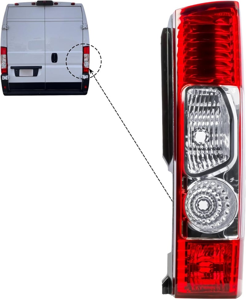 LONGLING Passenger Right Side Tail Rear Lamp Light for Ram 1500, 2500, 3500, ProMaster, Work Van - Image 3