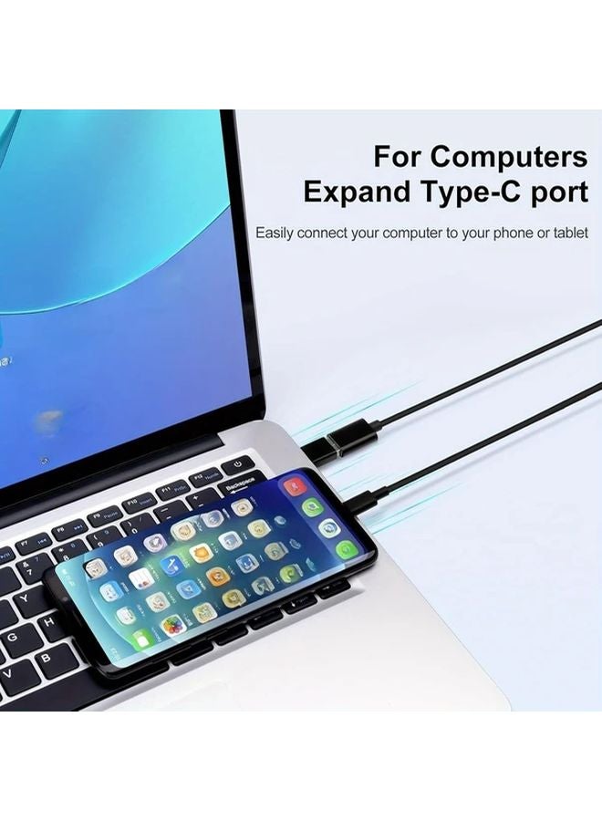 USB 3 0 Male Female Adapter Cable Black USB A to Micro USB 3 1 and Type C Port Extender - Image 4