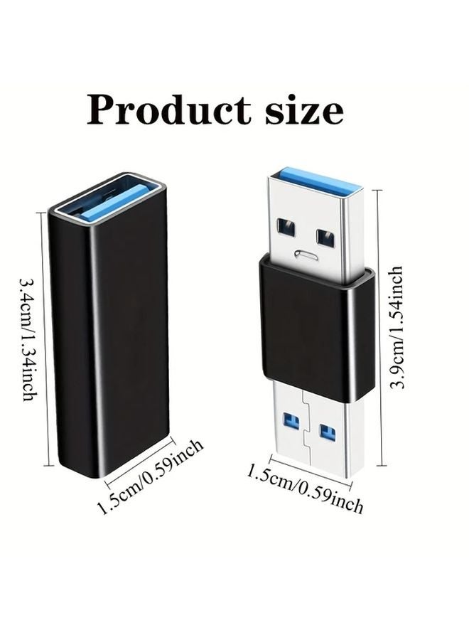USB 3 0 Male Female Adapter Cable Black USB A to Micro USB 3 1 and Type C Port Extender - Image 2