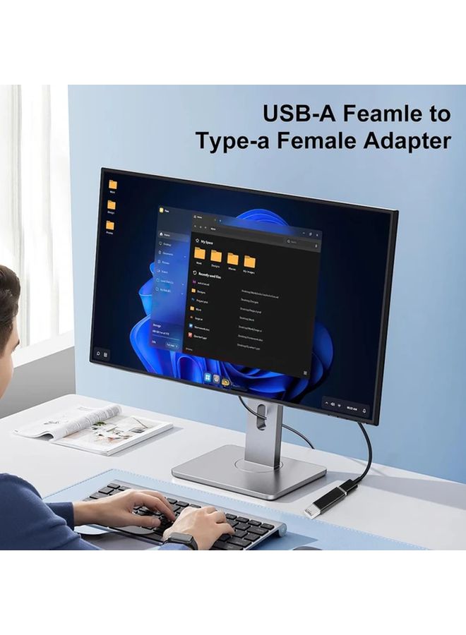 USB 3 0 Male Female Adapter Cable Black USB A to Micro USB 3 1 and Type C Port Extender - Image 5