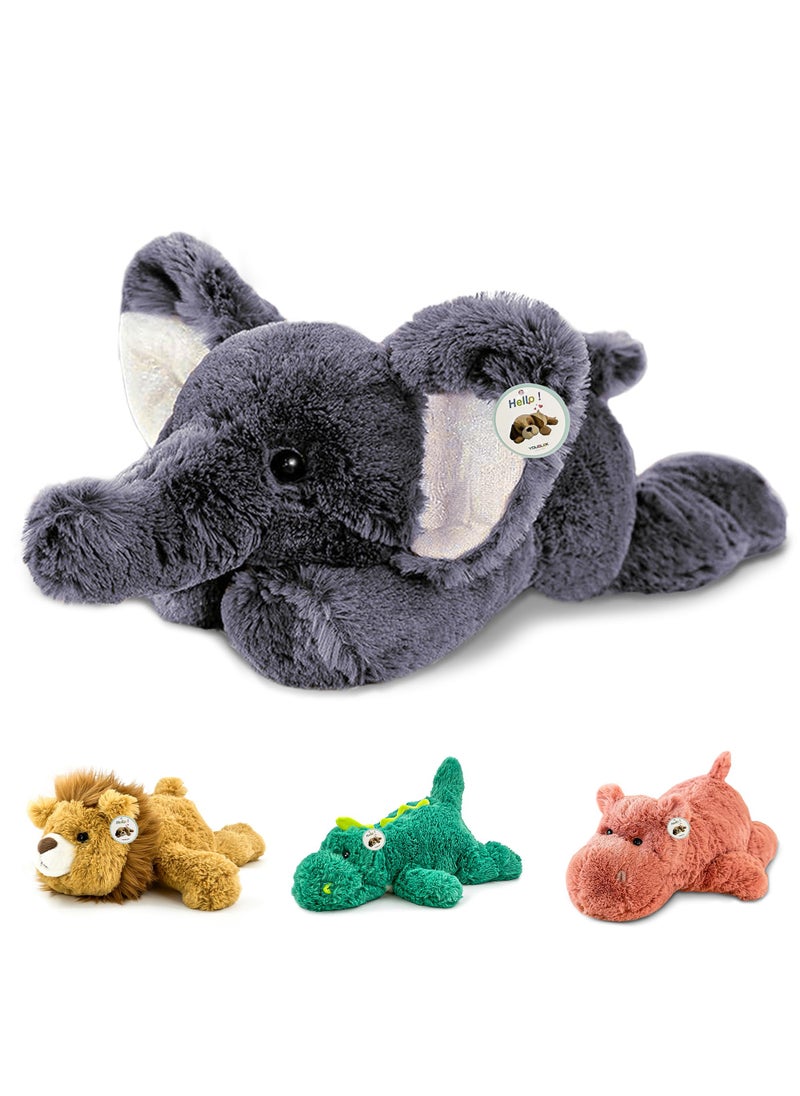 YOUBLEK YOUBLEK 20"" | 4 Pounds Weighted Stuffed Animals Sensory Comfort Plush Throw Pillow Toy  Soft for Home & School  Kawaii Plushies Hugging Toy Gifts for Kids & Adults (Elephant  20 inch 4 Pounds)  - Image 1