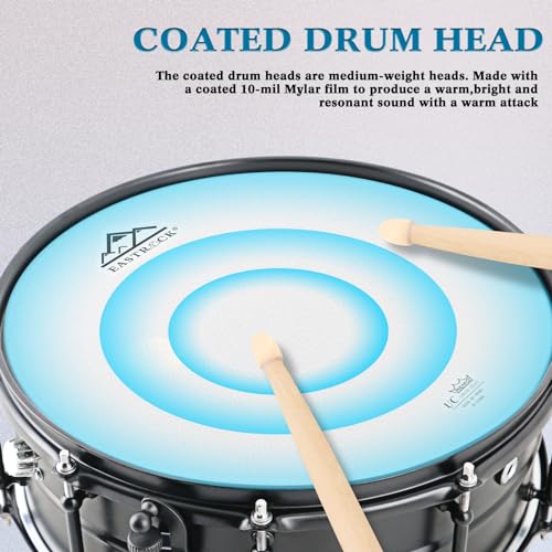 EASTROCK Snare Drum 14 X5.5 Inches Black Matte Finish Professional Snares for Drummer, Adult, Advanced Drum Set Snare Drums (Black) - Image 4