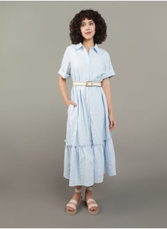 American Eagle AE Ruffle Shirt Midi Dress  - Image 1