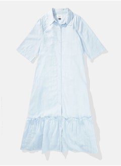 American Eagle AE Ruffle Shirt Midi Dress  - Image 4