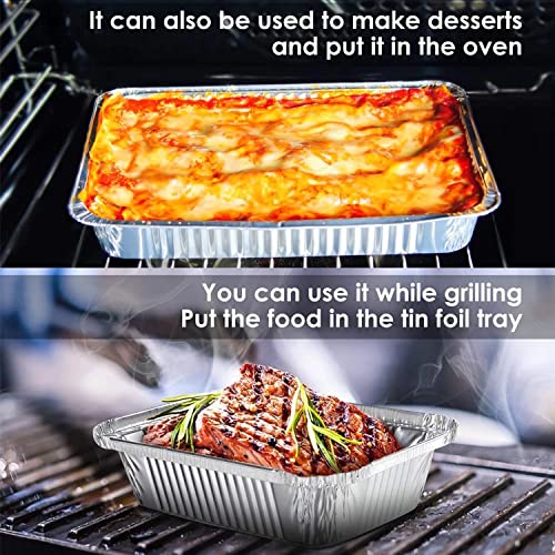 Waytiffer Aluminum Pans 9x13 Disposable Foil Pans (10 Pack) Half Size Deep Steam Table Pans Extra Thick for Baking, Cooking, Roasting, Heating, Serving & Lining Steam-Table Trays - Image 5