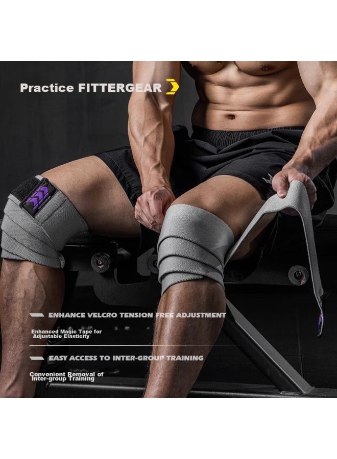 Fittergear Fitness Knee Brace For Men, Weightlifting, Squats, Elastic Knee Wrap, Strength Training Protective Gear - Image 2