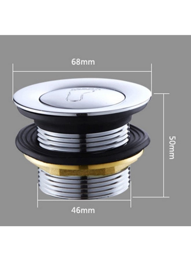 ZAP Bath Tub Pop-Up Drain with Screw Set (1 Pc) Brass Drain Plug | Easy Installation & Leak-Proof | Universal Fit for Bathtubs | Chrome Finish - Image 4