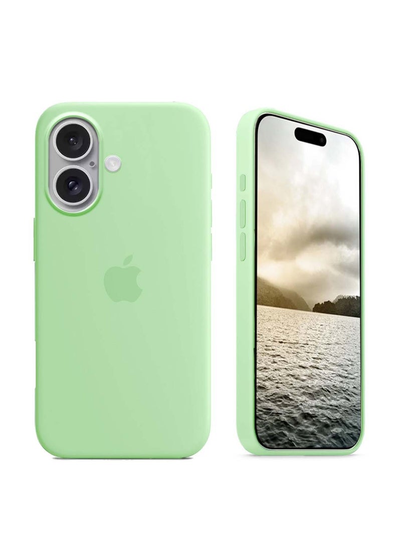 Wtech - Apple iPhone 16 2024 Premium Soft Liquid Silicone Case Cover - Spring Green - Image 1