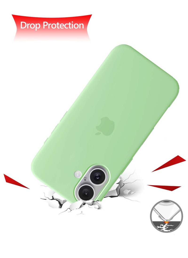 Wtech - Apple iPhone 16 2024 Premium Soft Liquid Silicone Case Cover - Spring Green - Image 1