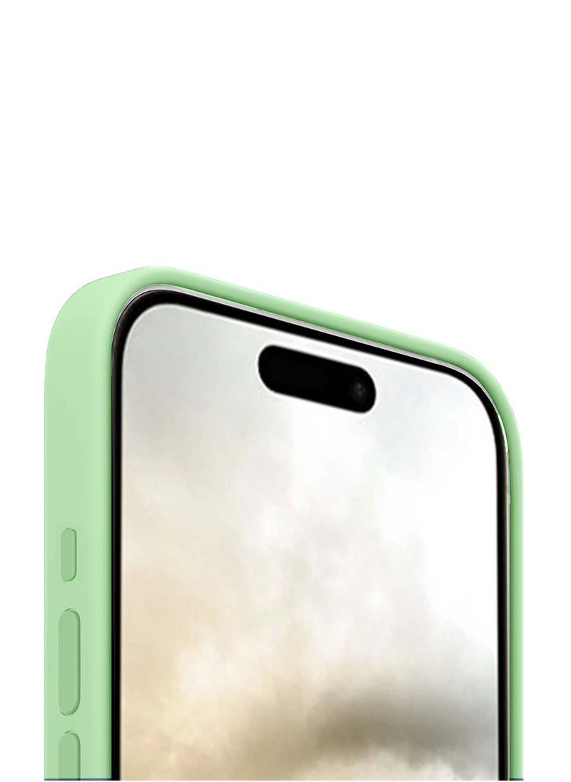 Wtech - Apple iPhone 16 2024 Premium Soft Liquid Silicone Case Cover - Spring Green - Image 1