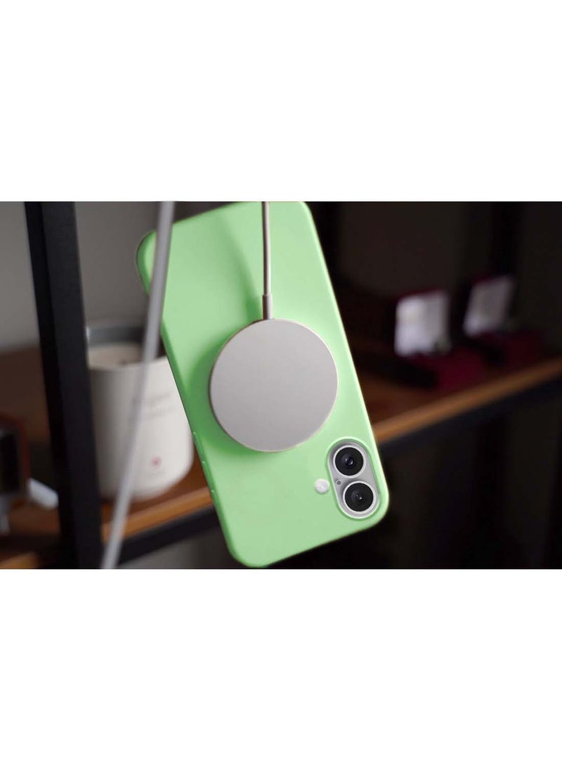 Wtech - Apple iPhone 16 2024 Premium Soft Liquid Silicone Case Cover - Spring Green - Image 1
