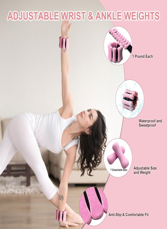 KANGFITER Pilates Ring Set 11 PCS, Magic Circle Yoga Ring, Pilates Ball, Adjustable Ankle Wrist Weights, Resistance Bands, Tape Measure, Pilates Kit Equipment Accessories for Women Home Workouts Yoga - Image 4