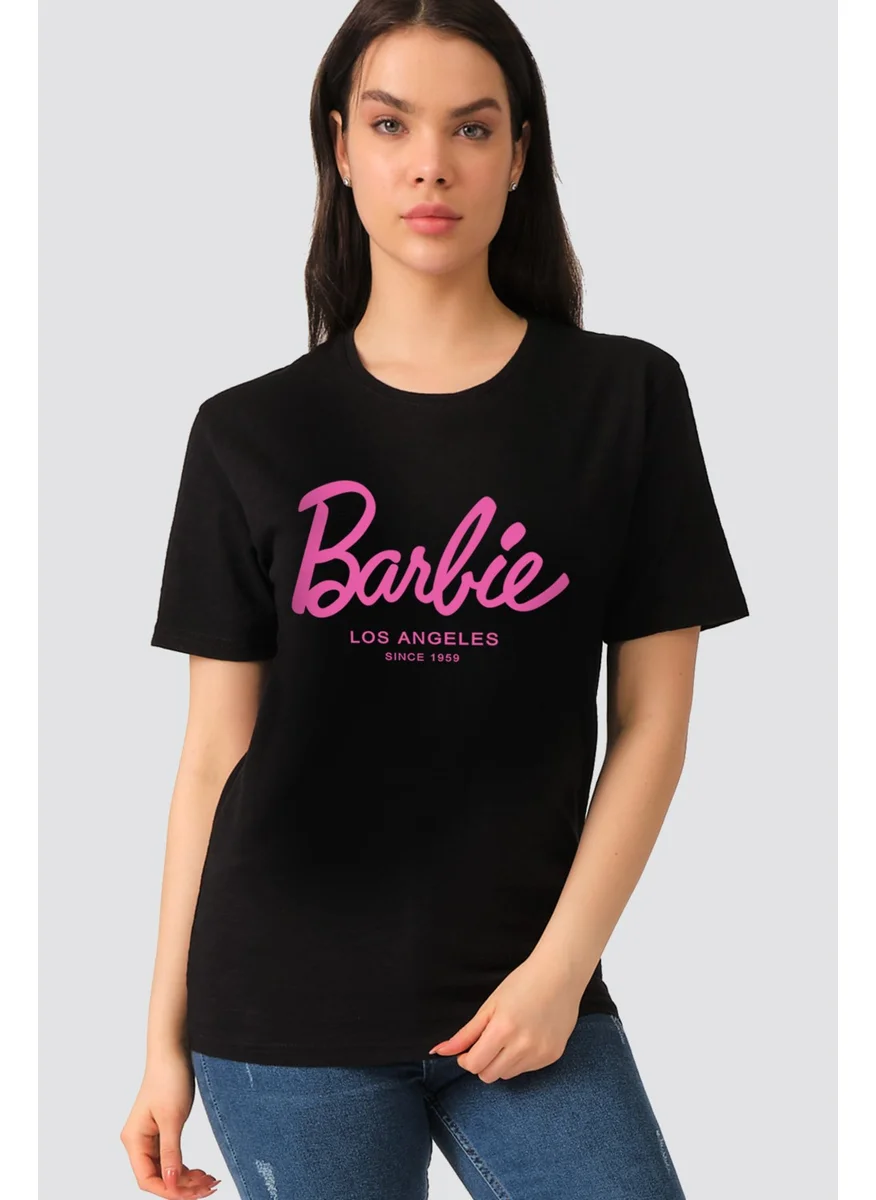 روك اند رول Barbie Girl Black Women T-shirt