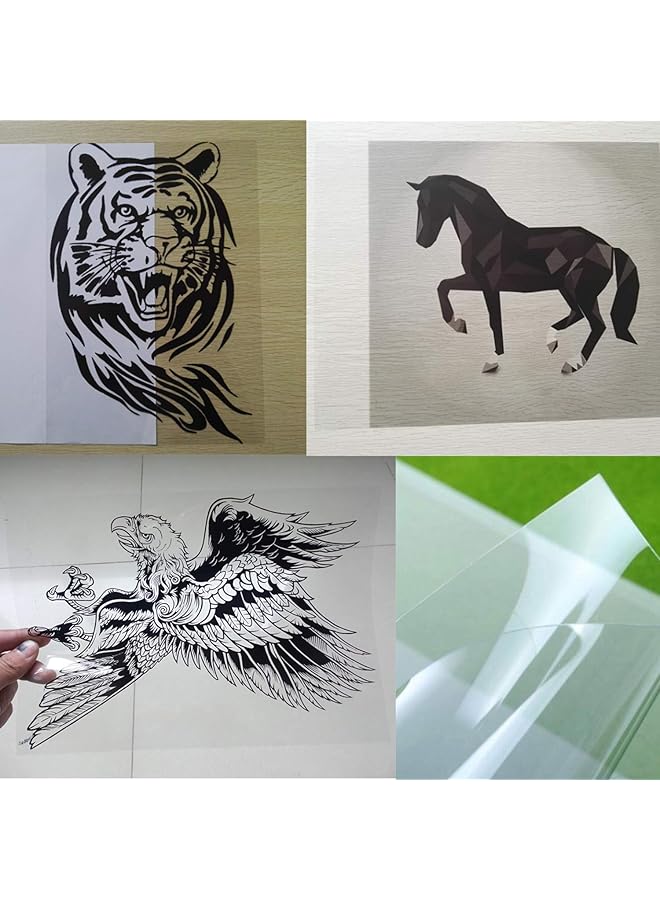 erorex 20 Sheets Transparency Film For Inkjet Printers Transparency Printing Film Printable Transparent Paper Sheets Inkjet Transparenty Film Transparent Inkjet Printing Film Overhead Projector Film - Image 5