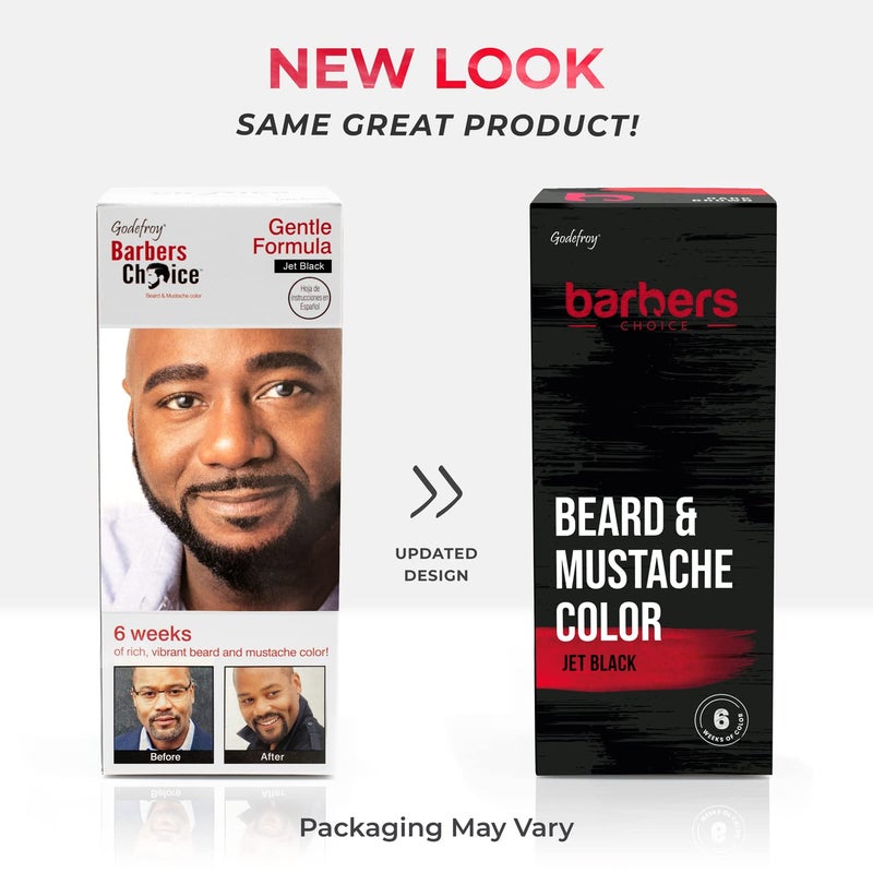 Godefroy Barbers Choice 3 Application Beard and Mustache Dye For Men, 6 weeks of Cover For Gray Facial Hair, Jet Black - Image 2