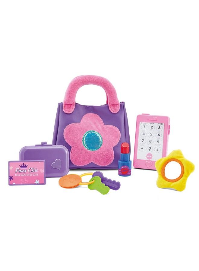 Kidoozie My First Purse Pretend Play Purse With Wallet Credit Card Lipstick Mirror And More For Ages 2+. Kids Will Love Pretending To Be Grownups!  - Image 1