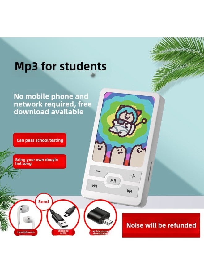 Genuine Cartoon Mp3 Walkman Student Version Mp4 Portable Music Playback External Listening English Learning Small-Body Color:Swinging Astronaut-Memory Capacity:64GB-reminder: Memory Selection (other/other) Requires Your Own Memory Card - Image 1