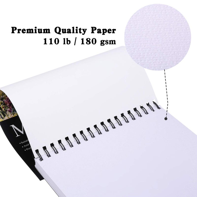 BB Bachmore Bachmore Drawing Pad 9X12 Inch (110lb/180g), 60 Sheets, Top Spiral Bound Multi-Media for Artist Pro & Amateurs | Acrylic Art, Ink, Paint, Oil Pastels,Watercolor Mixed Media Sketch - Image 3