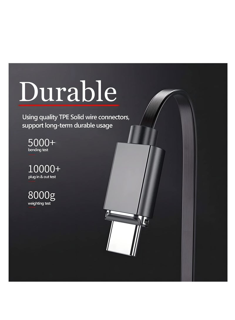 Excefore USB Charger Cable, 3 in 1 Retractable Magnetic Charging Cable, 3ft Multi Charging Cable for Travel, Compatible with USB Type C, Micro USB and iPhone Devices - Image 4