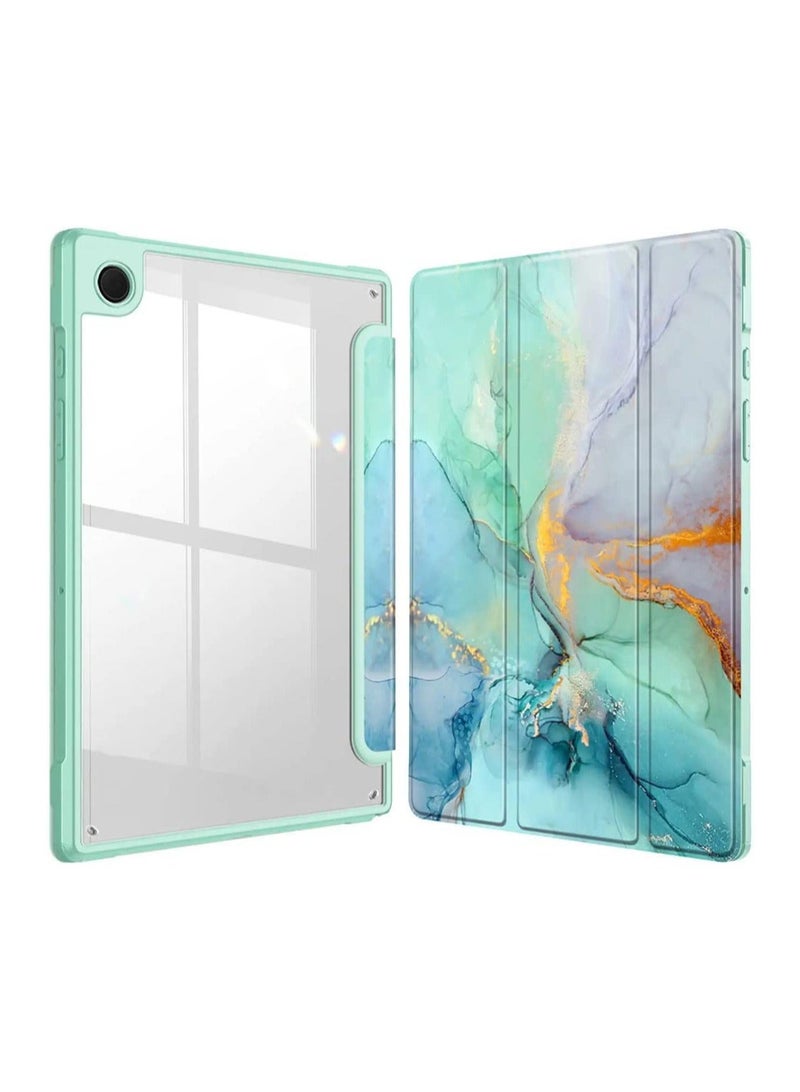 Captaintech Comptible for Samsung Galaxy Tab A8 Case Hybrid Slim Case for 10.5 Inch 2022 Model SM X200 X205 X207 Shockproof Cover with Clear Transparent Back Shell Auto Wake Sleep - Image 1