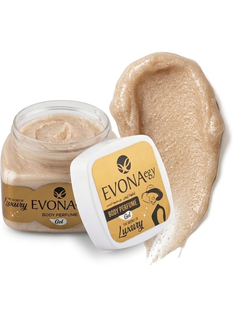 Evona Body Perfume Gel Makhmarya with Long Lasting Fragrance Alcohol Free for Moisturizing and Smoothing Skin 200 g - Image 1