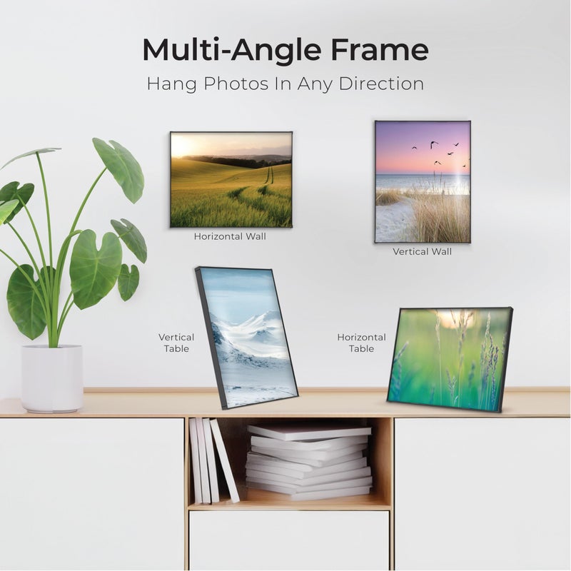 MANTELLO ESSENTIALS 8.5 by 11 picture frame 6 PACK 8.5 x 11 frame Front Loading picture frames 8.5 x 11 Pictures Documents Certificates Diplomas, And More - Image 3