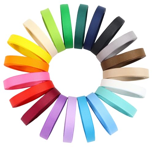 BAORJCT 3/8 Inches Grosgrain Ribbons Fabric Ribbons, 20 Colors*2 Yards Each Total 40 Yards, Boutique Ribbons for Gifts Wrapping, DIY Bow Hair Accessories - Image 2