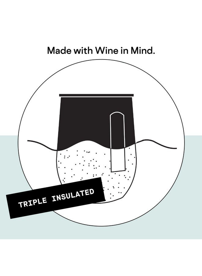 CORKCICLE كوب نبيذ معزول بدون ساق من كورتككل، لون أزرق باودر لامع، 12 أونصة - كوب نبيذ من الفولاذ المقاوم للصدأ يحافظ على المشروبات باردة لمدة 6 ساعات، وساخنة لمدة 3 ساعات - غير قابل للانزلاق، سهل الإمساك - Image 3