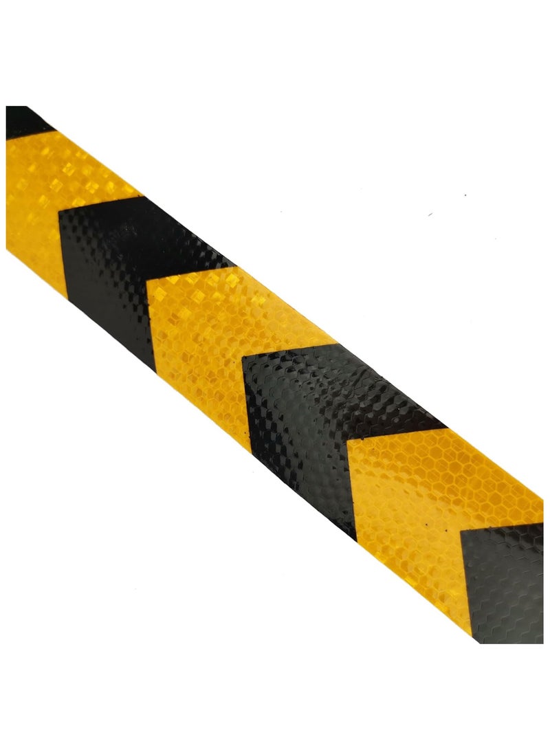 درافل شريط عاكس من دورافيل بنمط شيفرون، مقاوم للماء، عالي الوضوح، شريط لاصق تحذيري من المخاطر للاستخدام الخارجي، مناسب لعلامات الأرضيات، المقطورات، الشاحنات، السيارات، القوارب (أصفر/أسود) - Image 5