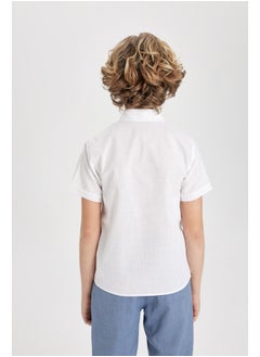 DeFacto Boy Regular Fit Polo Neck Woven Short Sleeve Shirt  - Image 2