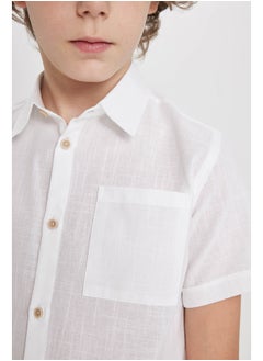 DeFacto Boy Regular Fit Polo Neck Woven Short Sleeve Shirt  - Image 5