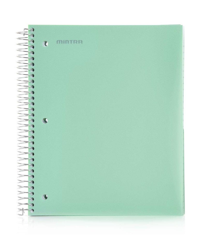 Mintra Office Durable Spiral Notebooks, 5 Subject (Sage Green, College Ruled 1pk) - Image 1