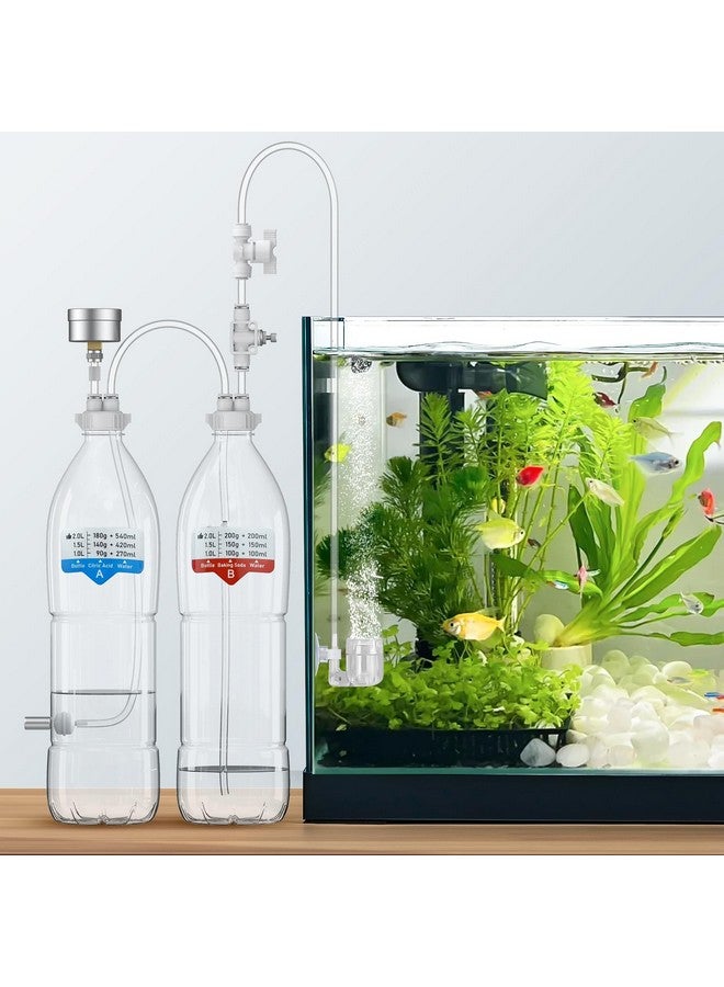 باوفلي مجموعة نظام مولد ثاني أكسيد الكربون لأحواض السمك من Pawfly، ثاني أكسيد الكربون لنباتات الأحواض، مولد ثاني أكسيد الكربون للنباتات، مجموعة حوض سمك DIY مع منظم ناشر ثاني أكسيد الكربون ومقياس ضغط وصمام أمان - Image 1