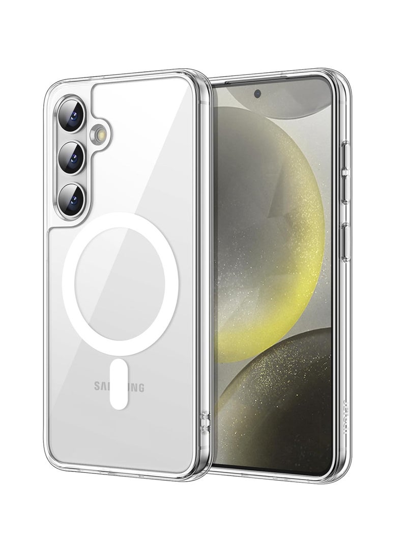 DUSALA Magnetic Case for Samsung Galaxy S24+ / S24 Plus 5G, Compatible with MagSafe, Shockproof Protective Phone Cover, Non-Yellowing Hard Clear PC Back (Clear) - Image 1