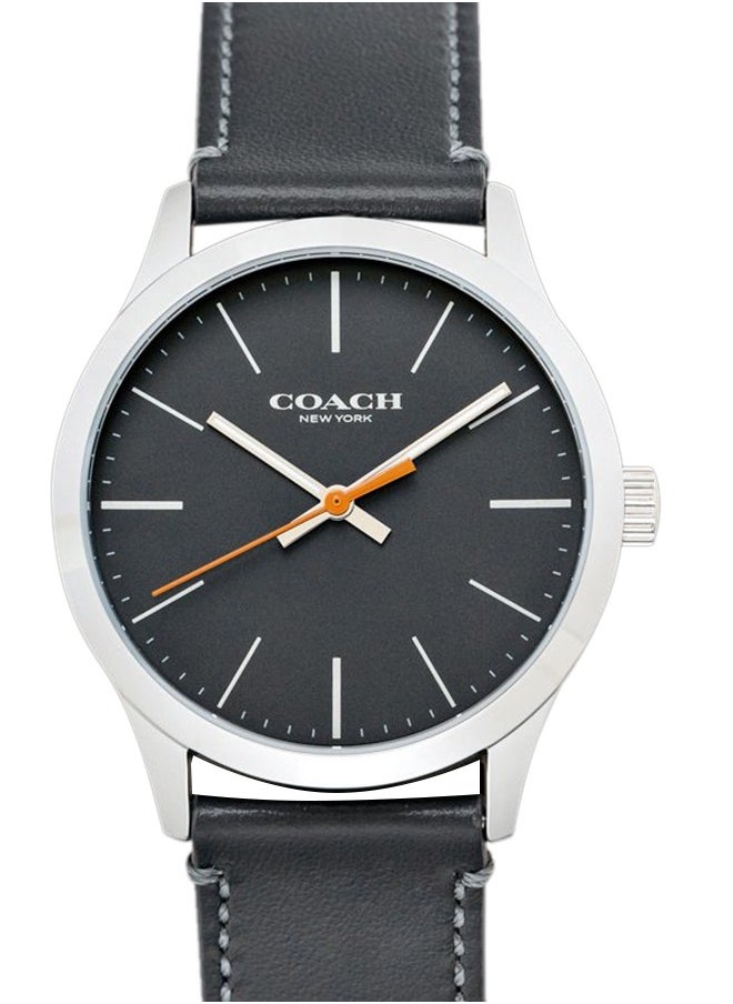 COACH ساعة يد أوتوماتيكية للرجال بحالة رمادية دائرية - 14602414  - Image 4