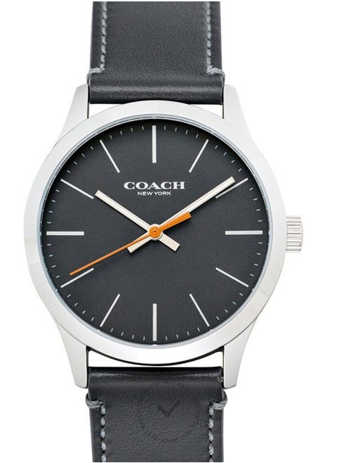 Round Analog Men's Grey Case Wrist Watch - 14602414
