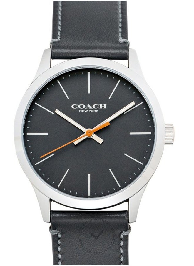 COACH ساعة يد أوتوماتيكية للرجال بحالة رمادية دائرية - 14602414  - Image 1