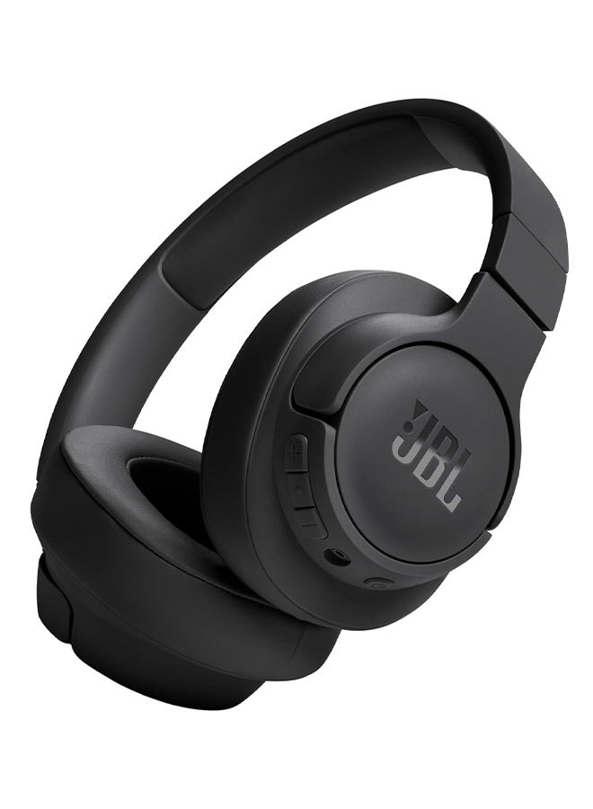 JBL Tune 720Bt Wireless Over Ear Headphones Pure Bass Sound 76H Battery Hands-Free Call Plus Voice Aware Multi Point Connection Lightweight And Foldable Detachable Audio Cable Black - Image 1