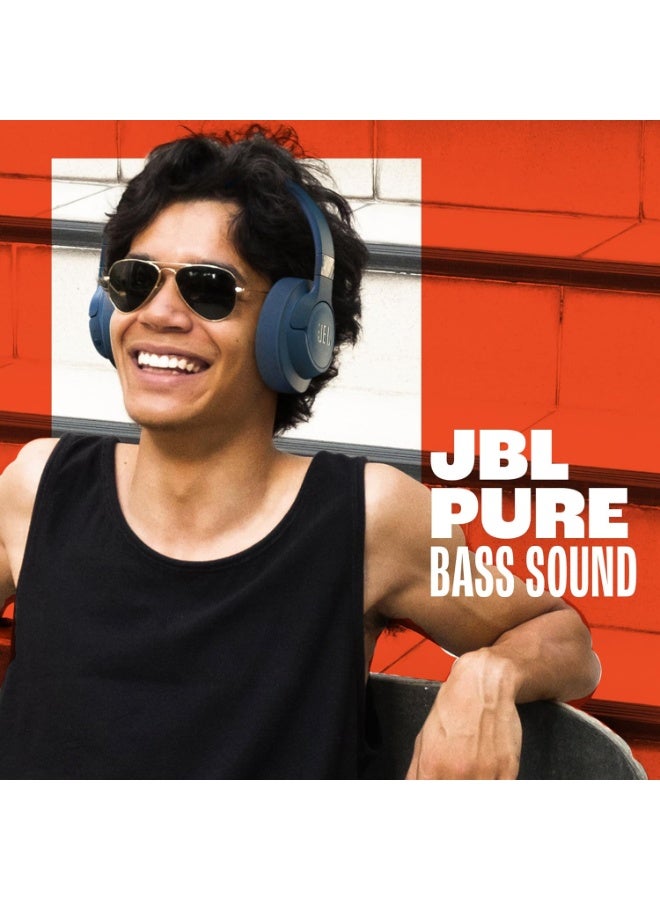JBL Tune 720Bt Wireless Over Ear Headphones Pure Bass Sound 76H Battery Hands-Free Call Plus Voice Aware Multi Point Connection Lightweight And Foldable Detachable Audio Cable Black - Image 4