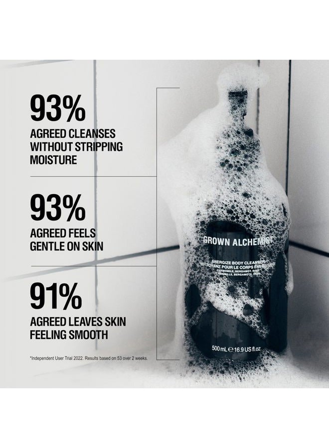 Grown Alchemist Energize Body Cleanser with Chamomile, Bergamot and Rose, Gentle Body Wash that Hydrates and Cleanses Skin (500 ml) - Image 3