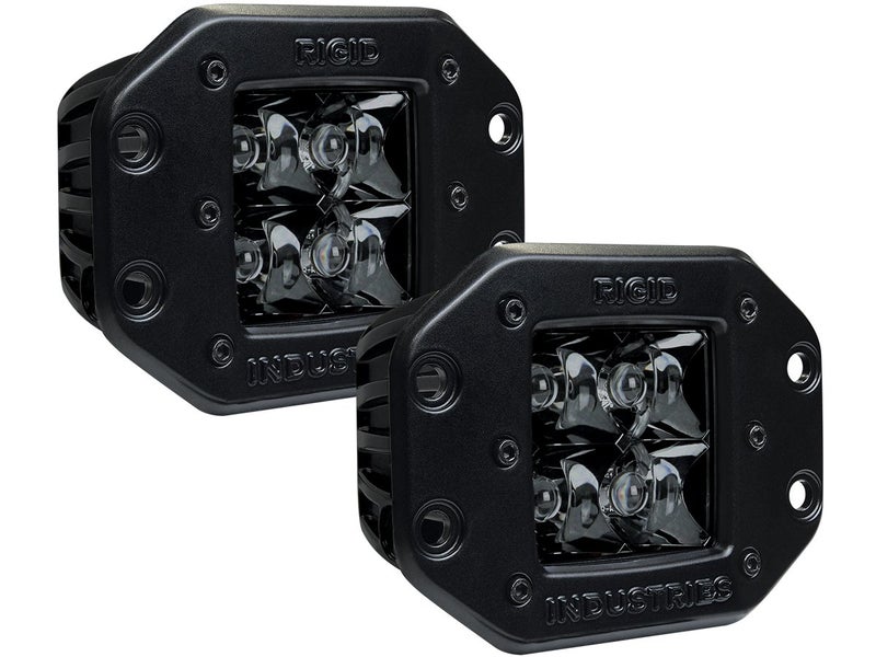 Rigid Industries 21221BLK D-Series LED Spot Flush Mount, Pair (Midnight Edition) - Image 4