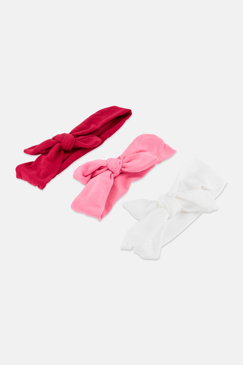 Expressions Toddlers Girl 3Pcs Stretchable Headwraps, Assorted - Image 2
